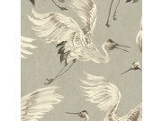 Tapety Yara Tapety dle materiálu Vliesové tapety - Šedozelená vliesová tapeta na zeď, ptáci v letu 317353, Oasis, Eijffinger Šedozelená vliesová tapeta na zeď, ptáci v letu 317353, Oasis, Eijffinger