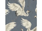 Modrá vliesová tapeta na zeď, letící ptáci 317354, Oasis, Eijffinger Tapety Yara - Eijffinger