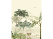 Vliesová obrazová tapeta Oáza, palmy, ptáci 317403, 212 x 280 cm, Oasis, Eijffinger