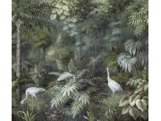 Vliesová obrazová tapeta Tropický les, palmy, listy, ptáci 317408, 318 x 280 cm, Oasis, Eijffinger