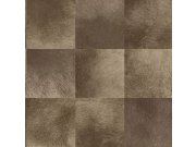 Vliesová tapeta hnědá, čtvercový vzor imitace kožešiny 347325, Luxury Skins, Origin