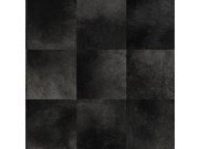 Vliesová tapeta, čtvercový vzor imitace černé kožešiny 347326, Luxury Skins, Origin