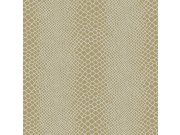 Zlatohnědá vliesová tapeta, imitace hadí kůže 347341, Luxury Skins, Origin