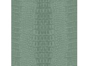 Vliesová tapeta na zeď zelená, imitace krokodýlí kůže 347772, Luxury Skins, Origin