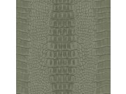 Khaki vliesová tapeta na zeď, imitace krokodýlí kůže 347773, Luxury Skins, Origin