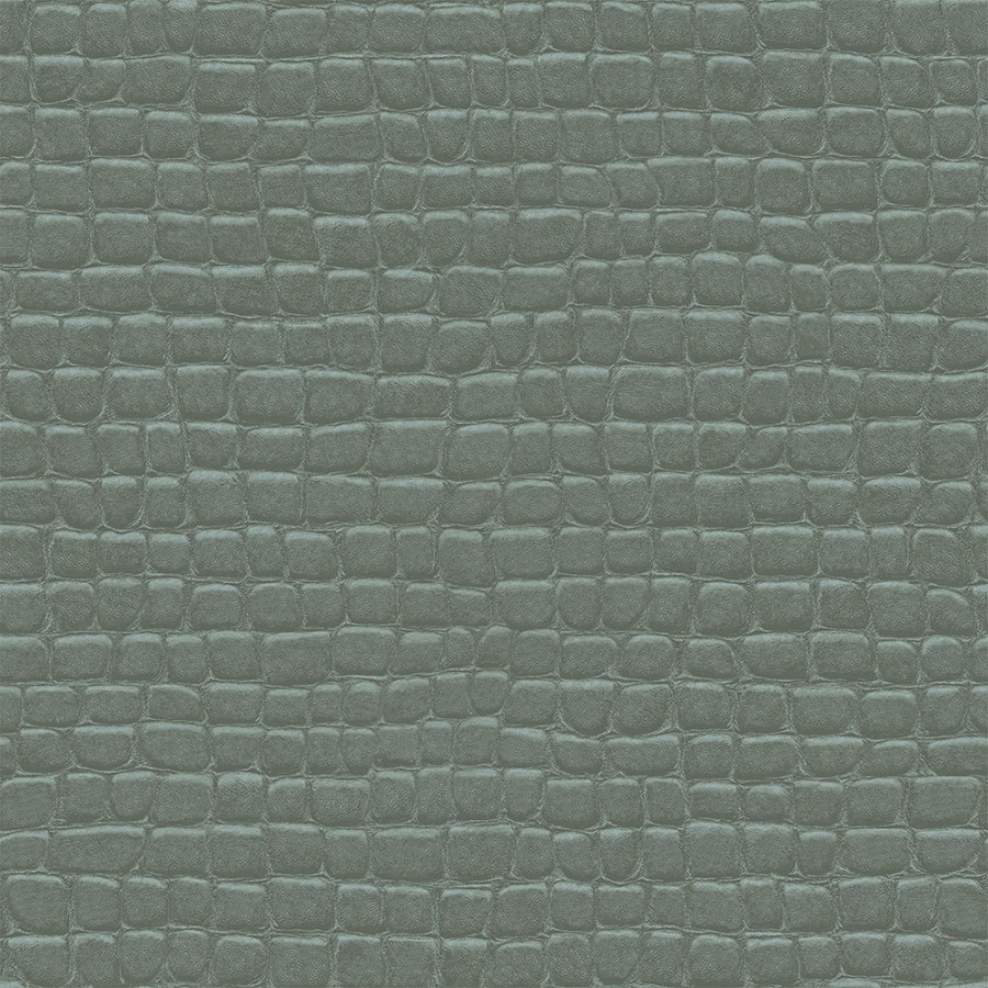Šedozelená vliesová tapeta, imitace krokodýlí kůže 347778, Luxury Skins, Origin - Vliesové tapety
