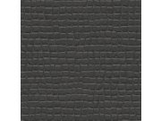 Vliesová tapeta černá, imitace krokodýlí kůže 347783, Luxury Skins, Origin