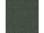 Tapety Yara Tapety dle materiálu Vliesové tapety - Tmavě zelená vliesová tapeta na zeď, vzor hadí kůže 347789, Luxury Skins, Origin Tmavě zelená vliesová tapeta na zeď, vzor hadí kůže 347789, Luxury Skins, Origin