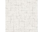 Šedobílá vliesová tapeta, imitace kamenného obkladu 347567, Matières - Stone, Origin
