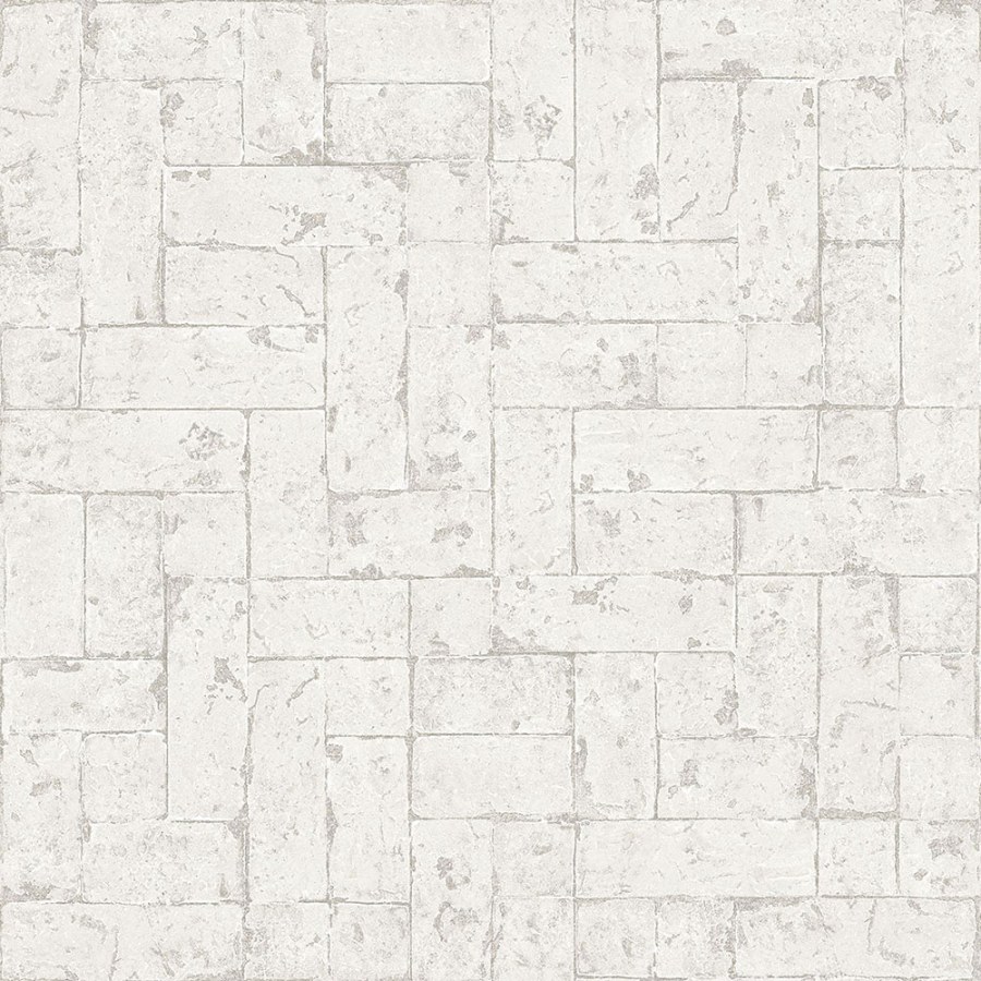 Šedobílá vliesová tapeta, imitace kamenného obkladu 347567, Matières - Stone, Origin - Tapety na zeď
