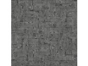 Tmavě šedá vliesová tapeta na zeď, imitace kamenného obkladu 347571, Matières - Stone, Origin