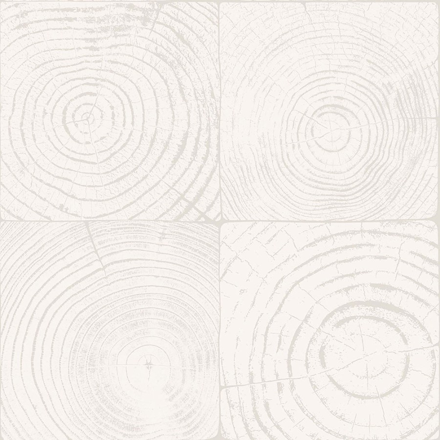 Šedobílá vliesová tapeta, imitace dřeva s letokruhy 347546, Matières - Wood, Origin - Vliesové tapety