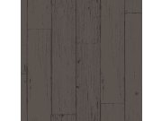 Metalická černostříbrná vliesová tapeta na zeď, imitace dřeva, palubek 347552, Matières - Wood, Origin