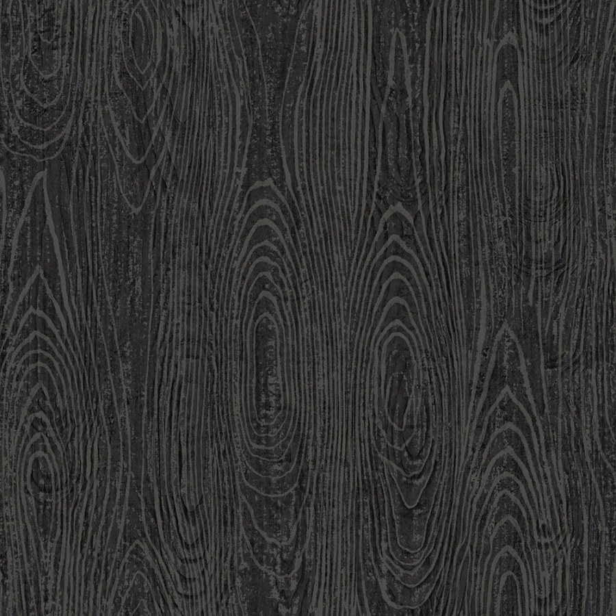 Černá pololesklá vliesová tapeta na zeď, imitace dřeva 347558, Matières - Wood, Origin - Vliesové tapety