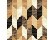 Geometrická vliesová tapeta, imitace rohože 357214, Matières - Wood, Origin