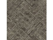 Vliesová tapeta, imitace kovově lesklých desek s nýty 337244, Matières - Metal, Origin