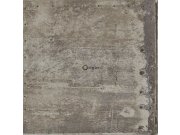 Šedostříbrná vliesová tapeta, imitace kovových desek s nýty 337229, Matières - Metal, Origin