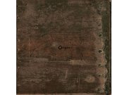 Vliesová tapeta hnědá metalická, imitace kovových desek s nýty 337231, Matières - Metal, Origin