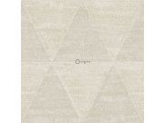 Šedá metalická vliesová tapeta, imitace kovových trojúhelníků 337257, Matières - Metal, Origin