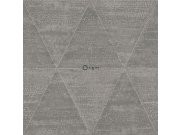 Vliesová tapeta na zeď šedá, imitace kovových trojúhelníků 337603, Matières - Metal, Origin