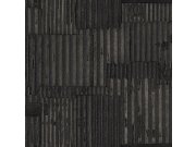 Černá metalická vliesová tapeta design vlnitý plech 347617, Matières - Metal, Origin