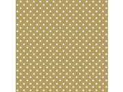 Zlatá vliesová tapeta s bílými puntíky 139114, Black & White, Esta