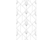 Tapety Yara Tapety na zeď - Vliesová obrazová tapeta, černobílý geometrický vzor Art Deco 158934, 150x300cm, Black & White, Esta Vliesová obrazová tapeta, černobílý geometrický vzor Art Deco 158934, 150x300cm, Black & White, Esta