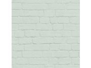 Vliesová zelená tapeta na zeď cihly, cihlová zeď 139193, Art Deco, Esta