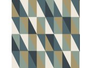 Vliesová tapeta, barevné trojúhelníky 139197, Art Deco, Esta