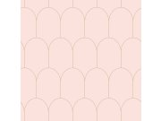 Růžová geometrická vliesová tapeta na zeď 139201, Art Deco, Esta
