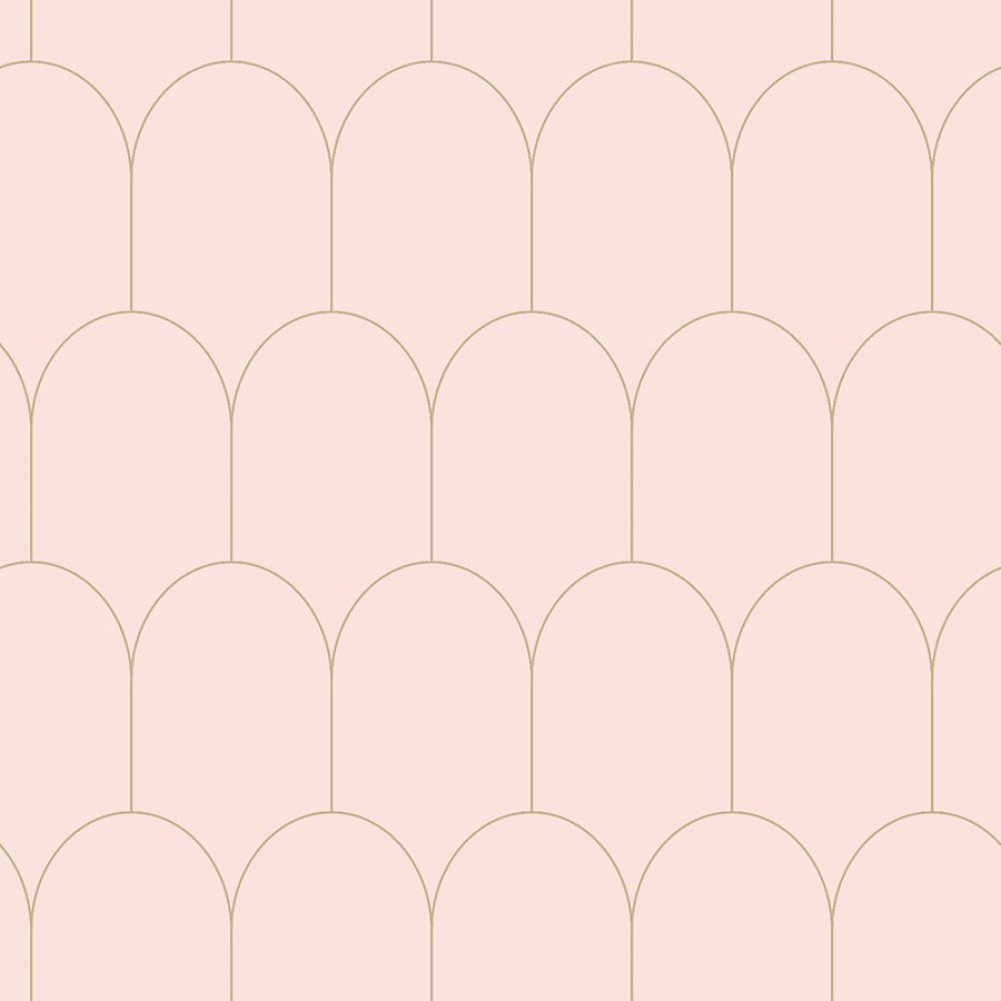 Růžová geometrická vliesová tapeta na zeď 139201, Art Deco, Esta - Vliesové tapety