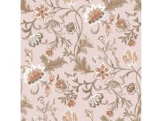 Růžová vliesová květinová tapeta na zeď, 139478, Vintage Flowers, Esta Home