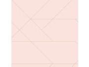 Růžová vliesová tapeta s geometrickými liniemi 139211, Art Deco, Esta