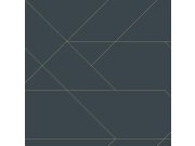 Tapety Yara Tapety dle materiálu Vliesové tapety - Tmavě modrá vliesová tapeta se zlatými liniemi 139213, Art Deco, Esta Tmavě modrá vliesová tapeta se zlatými liniemi 139213, Art Deco, Esta