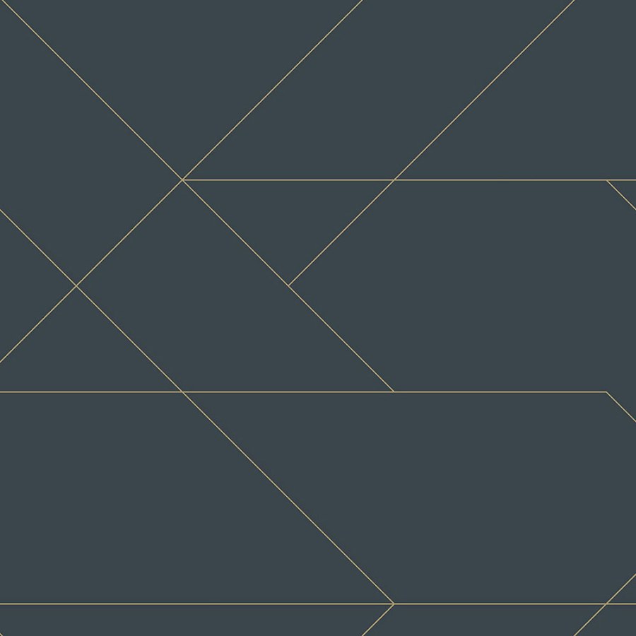 Tapety Yara - Tapety dle materiálu - Vliesové tapety - Tmavě modrá vliesová tapeta se zlatými liniemi 139213, Art Deco, Esta Tmavě modrá vliesová tapeta se zlatými liniemi 139213, Art Deco, Esta - Vliesové tapety