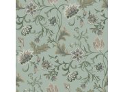 Tapety Yara Tapety dle materiálu Vliesové tapety - Šedo-modrá vliesová květinová tapeta na zeď, 139413, Vintage Flowers, Esta Home Šedo-modrá vliesová květinová tapeta na zeď, 139413, Vintage Flowers, Esta Home