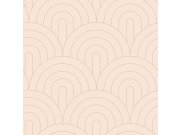Tapety Yara Tapety dle materiálu Vliesové tapety - Béžová vliesová tapeta, geometrický obloukový vzor 139216, Art Deco, Esta Béžová vliesová tapeta, geometrický obloukový vzor 139216, Art Deco, Esta