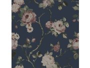 Tapety Yara Tapety dle materiálu Vliesové tapety - Modrá vliesová květinová tapeta na zeď, 139409, Vintage Flowers, Esta Home Modrá vliesová květinová tapeta na zeď, 139409, Vintage Flowers, Esta Home