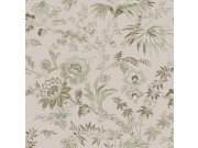 Starorůžová vliesová tapeta na zeď, květiny, listy, 139401, Vintage Flowers, Esta Home