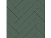 Tmavě zelená vliesová tapeta s parketovým vzorem 139222, Art Deco, Esta