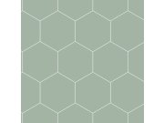 Zelená vliesová tapeta, geometrický vzor 139227, Art Deco, Esta