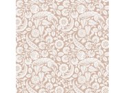 Béžová vliesová květinová tapeta na zeď, 139330, Vintage Flowers, Esta Home