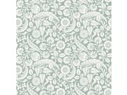 Zelená vliesová květinová tapeta na zeď, 139329, Vintage Flowers, Esta Home