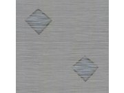 Šedostříbrná vliesová tapeta, geometrický vzor 45212, Feeling, Emiliana