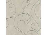 Metalická béžová vliesová tapeta s ornamenty 45219, Feeling, Emiliana