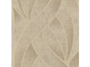 Hnědobéžová geometrická vliesová tapeta, látková textura 45245, Feeling, Emiliana