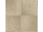 Hnědobéžová geometrická vliesová tapeta, látková textura 45251, Feeling, Emiliana