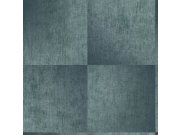 Tyrkysová geometrická vliesová tapeta, látková textura 45253, Feeling, Emiliana