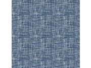 Modrá vliesová tapeta, imitace hrubé tkaniny FT221250, Fabric Touch, Design ID