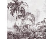 Luxusní vliesová fototapeta na zeď, šedo-černá, palmy, Z30362, Casa 8, Trussardi 